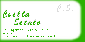 csilla setalo business card